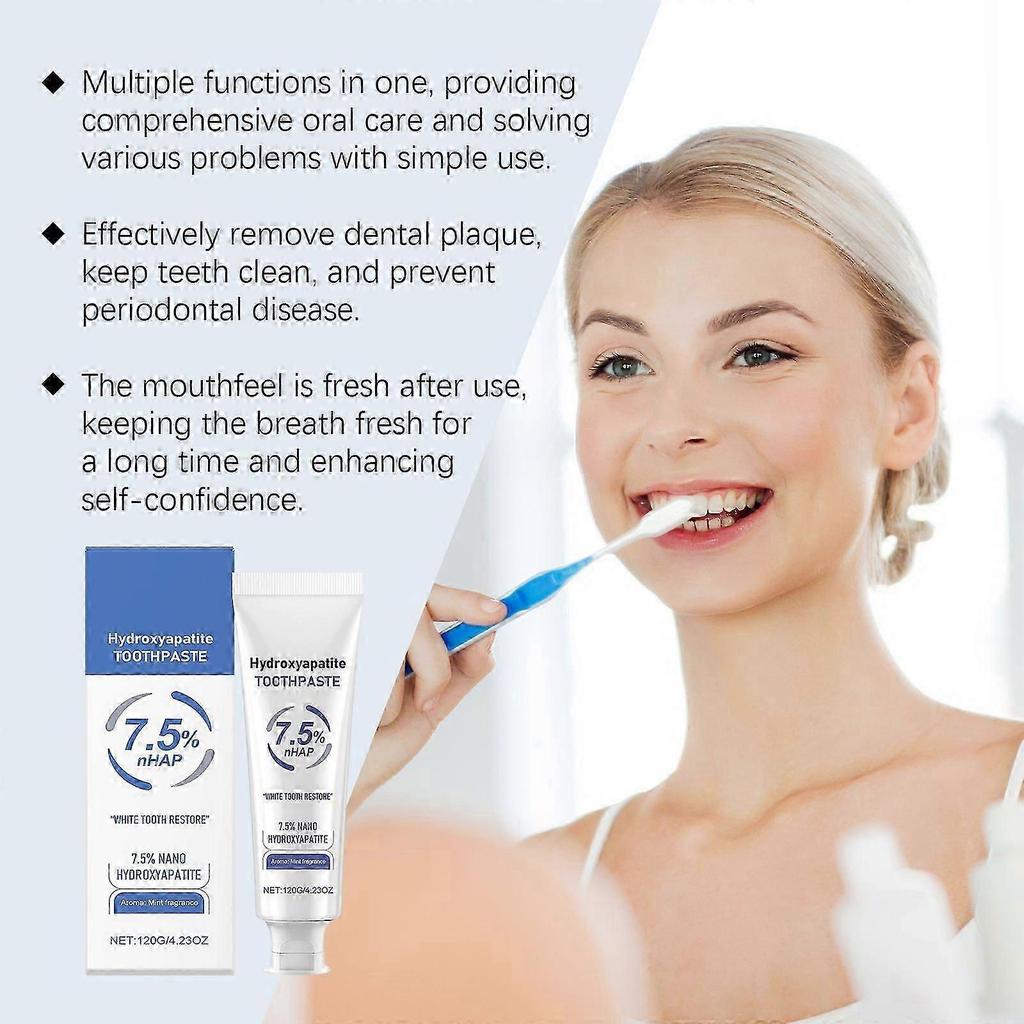 Dentifricio Amz Menta - Rimozione Macchie E Riparazione Denti, Pulizia Denti, Freschezza Menta, Rimozione Alito Cattivo E Dentifricio Per la Cura Dentale