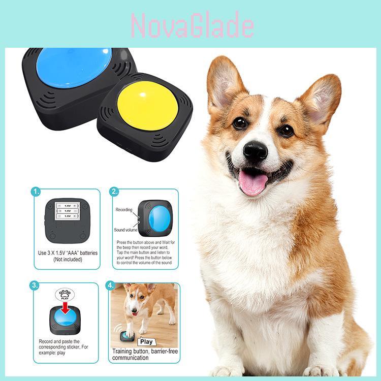 Interactive Talking Pet Training Toy Plastic Dog Buttons Set For Teaching Your Dog To Talk