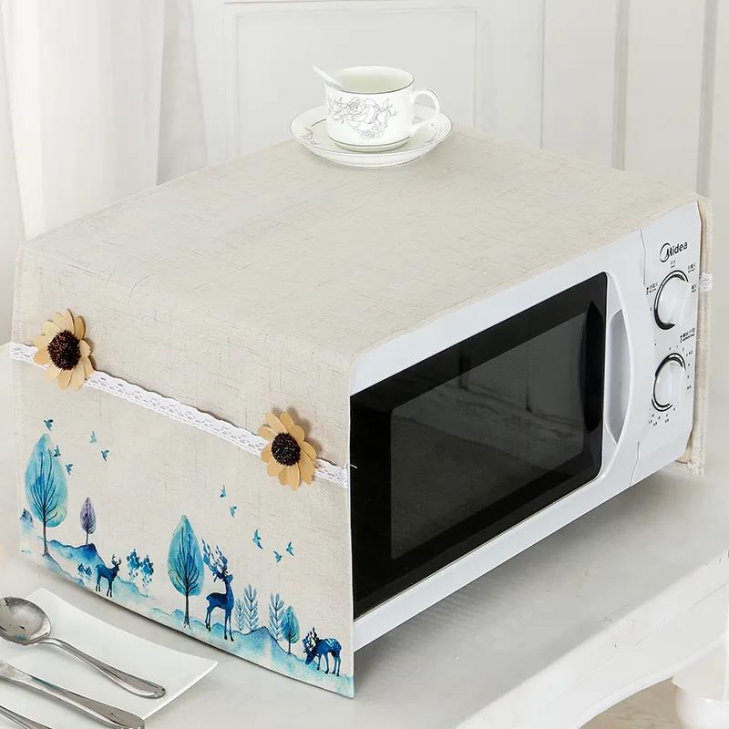 Microwave Oven Cover Fashionable Universal Dust Cover Cover Cloth Pastoral Style Microwave Oven Protective Cover