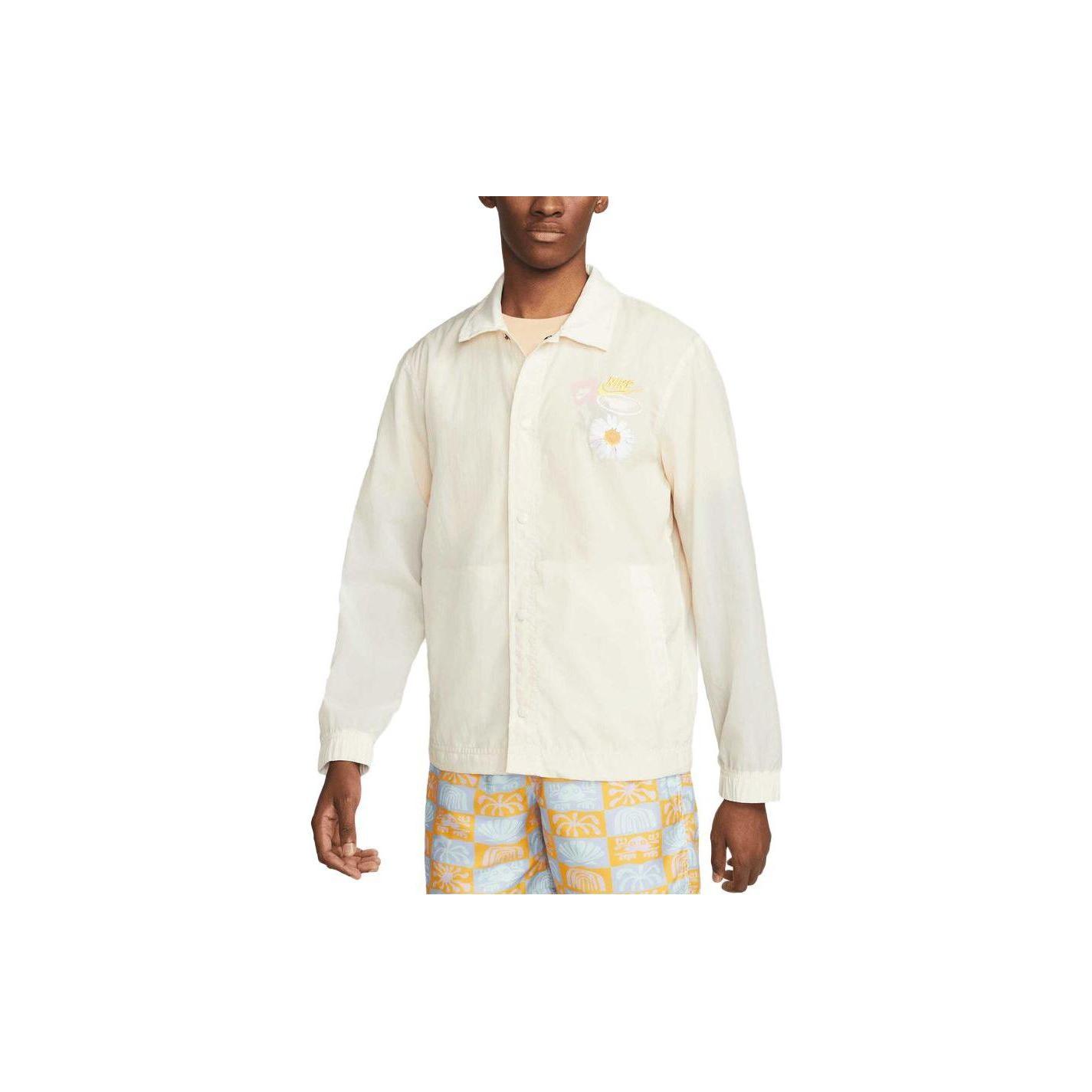 Nike Sportswear Unlined Coaches Jacket Yellow Men s DM5055-113 XL