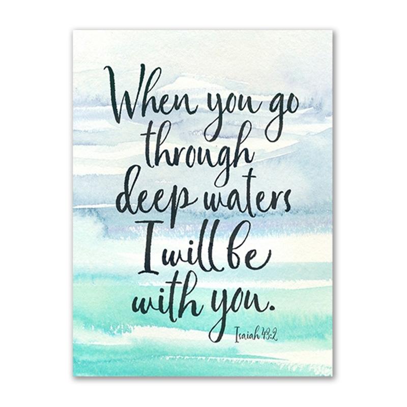 Kwiatowe plakaty akwarela ścienna drukowany obraz werset biblijny płótno sztuka chrześcijańska bóg cytat obraz na płótnie obraz pokój dziecięcy Home Decor