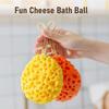 Badeball Flauschiger Atmungsaktiver Badeschwamm mit Kreisförmigem Akupressur-Massage-Design 360 Grad Porenberuhigendes Weiches Peeling-Handtuch