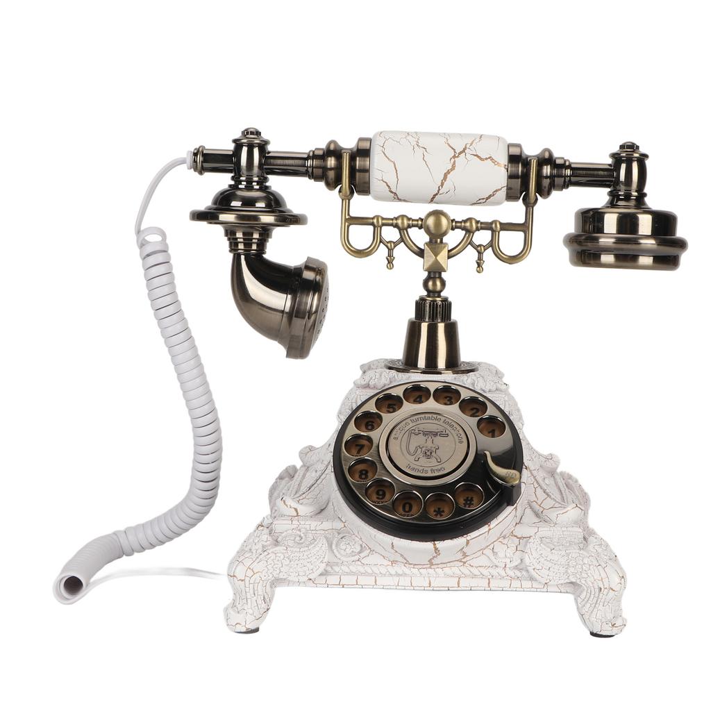 Retro Landline Telephone Multifunctional Recording Old Fashioned Rotary Dial Telephone for Home