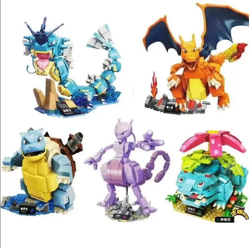 Building Blocks Pikachu Cartoon Bulbasaur Toy Children's Assembled Model Pet Elf Kid Children Gift Compatible With Lego