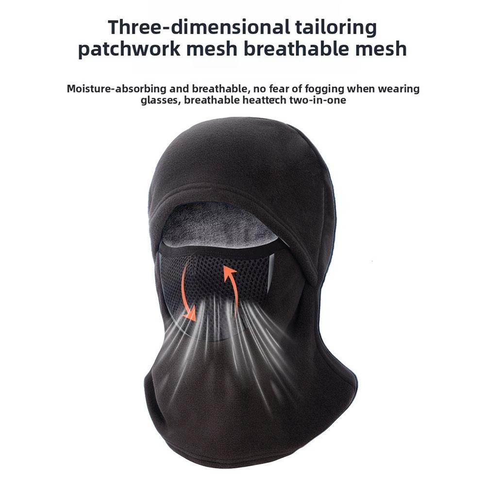 Skiing Riding Windproof Helmet Warm Liner  Thickened Polar Fleece SkiMask For Men & Women Running Bicycle Bike Warm Hats