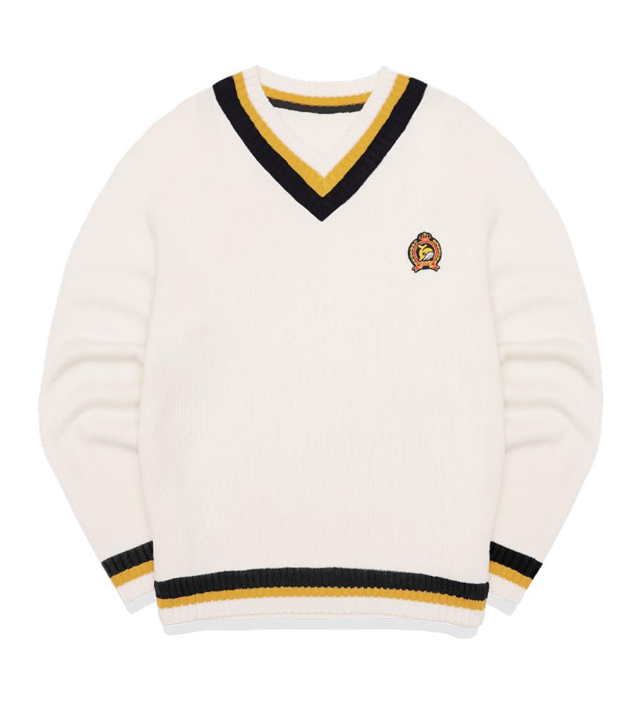 NP STUDIO Nasty Whale Logo Knit Ivory