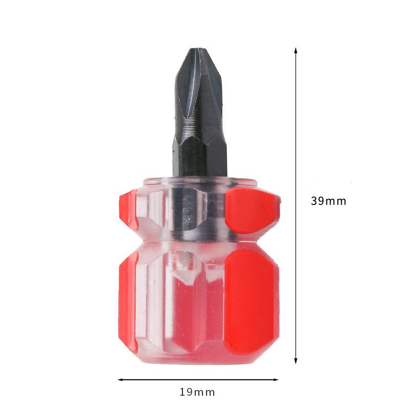 1/2 Stück Mini-Doppelzweckschraubendreher Mini-Schraubendreher Kotflügelschraubendreher Ultrakurzer Kreuzschlitz Reparatur Nähwerkzeug