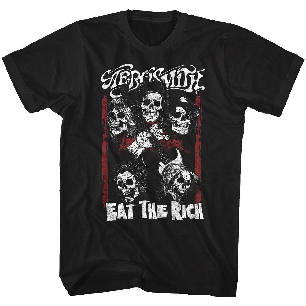 Aerosmith Eat The Rich Skull T-Shirt_Black XXXXL