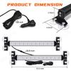 2-in-1 40*2 Bicolor Led Strobe Lights For Auto Emergency Warning Lamp Traffic Advisor Fireman Windshield Bar Flashlight 12V 24V