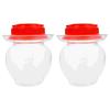 2 Stück Lebensmittelqualität Kunststoff Luftdichter Gurkenglas Transparenter Aufbewahrungsbehälter Haushalt Küchenflasche Versiegeltes Glas für Staub