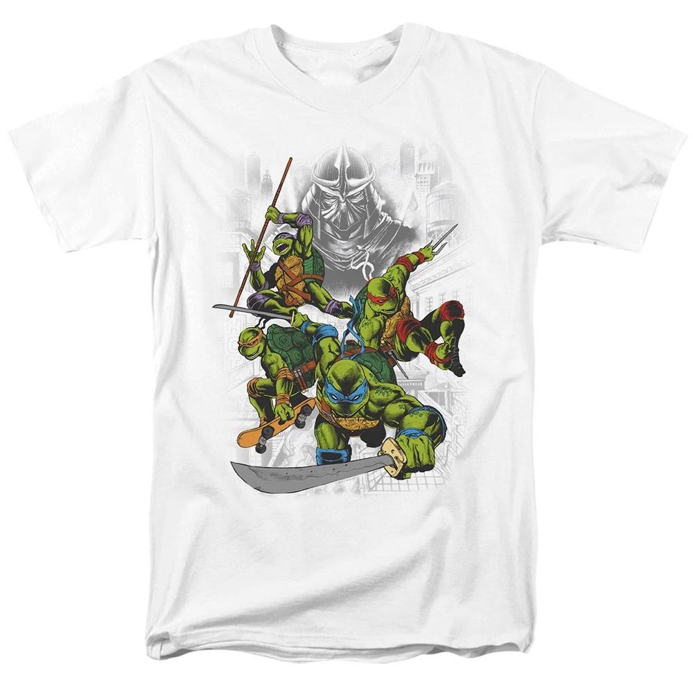 Teenage Mutant Ninja Turtles Shredder And Turtles Unisex Children s T-shirt White 150