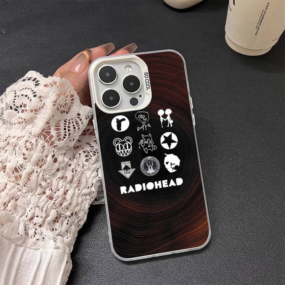 

R-Radiohead Rock Band Phone Case For iPhone 17 16 15 14 13 12 11 XS XR X Pro Max Plus Colored Silver Plated Cover iPhone 13 pro