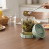 Strainer Mesh Hourglass Shape Pickle Jar with Fork Kimchi Making Jar  Kitchen