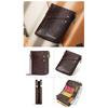 RFID Leather Multicolor Wallet Short Double Zipper Vertical Wallet Fashion Casual Coin Purse