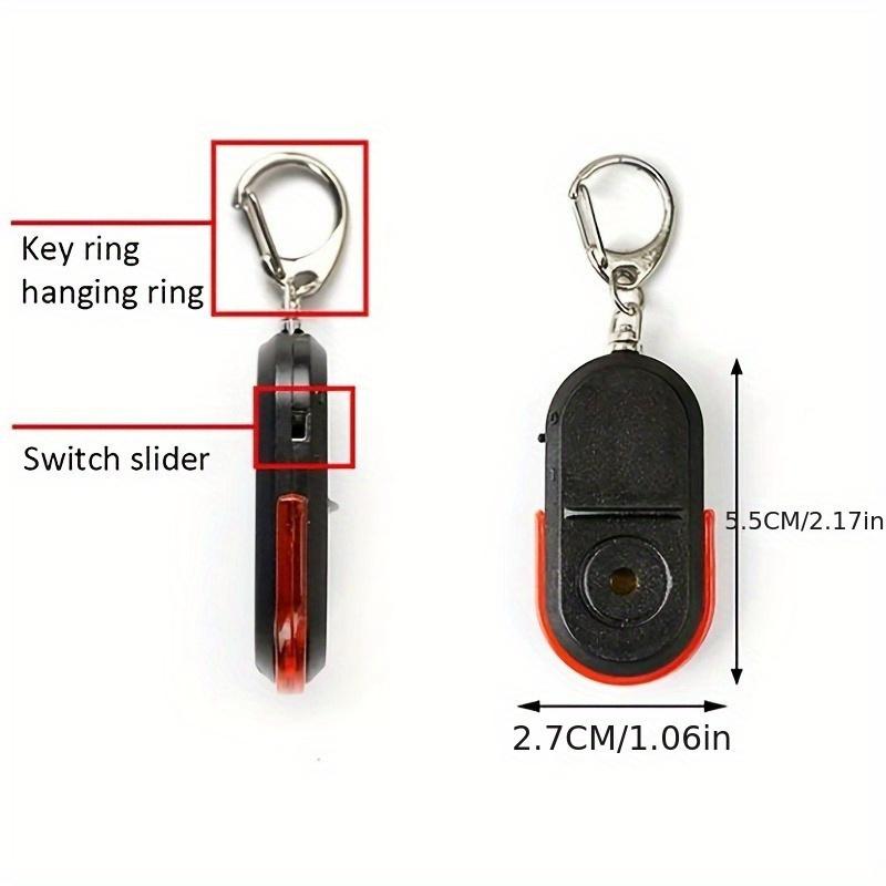 Key Finders New Alert with LED Light And Sound Notification  Anti-Lost Keychain Locator with Whistle Function
