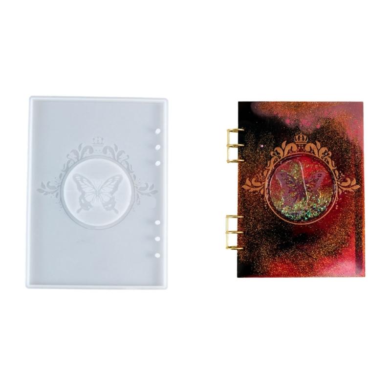 Quicksand Notebook Cover Resin Mold DIY Crystal UV Epoxy Silicone Molds Transparent Book Creative Resin Casting Molds