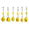 Keychain Pendant Resin Smooth Shiny Mini Size 3D Yellow Chicken Star Bead Design Keyring Bags Mobile Phone Lanyard