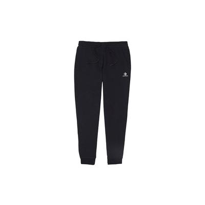 Gestrickte Jogginghose Herren Schwarz Moderate Gerade Passform Hose 10020369-A01