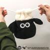 NICI Pouch Shaun the Sheep Figure Face Pouch Shaun Goods Anime Character Drawstring Storage Accessories Cosmetics Sheep Fluffy Gift Present Germany Wh