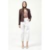 Women's Coats Gummy Honeycomb Patterned Quality Genuine Leather Women's Coats