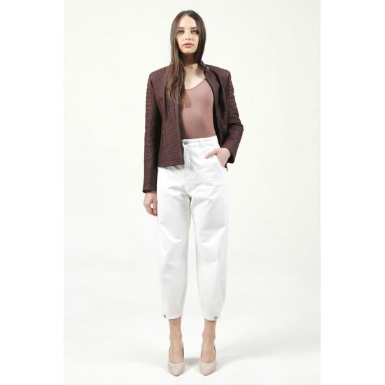 Women's Coats Gummy Honeycomb Patterned Quality Genuine Leather Women's Coats