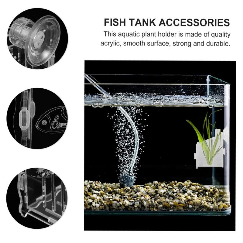 Suction Cup Plant Holder Aquarium Planter Acrylic Aquarium Plant Holder Suction Cup Plant Pot For Secure Placement Aquarium