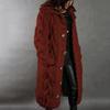Plus Size 5XL Casual Streetwear Hooded Sweater Coat Fashion Women’s Long Sleeve Knitted Cardigan Coat Autumn Winter