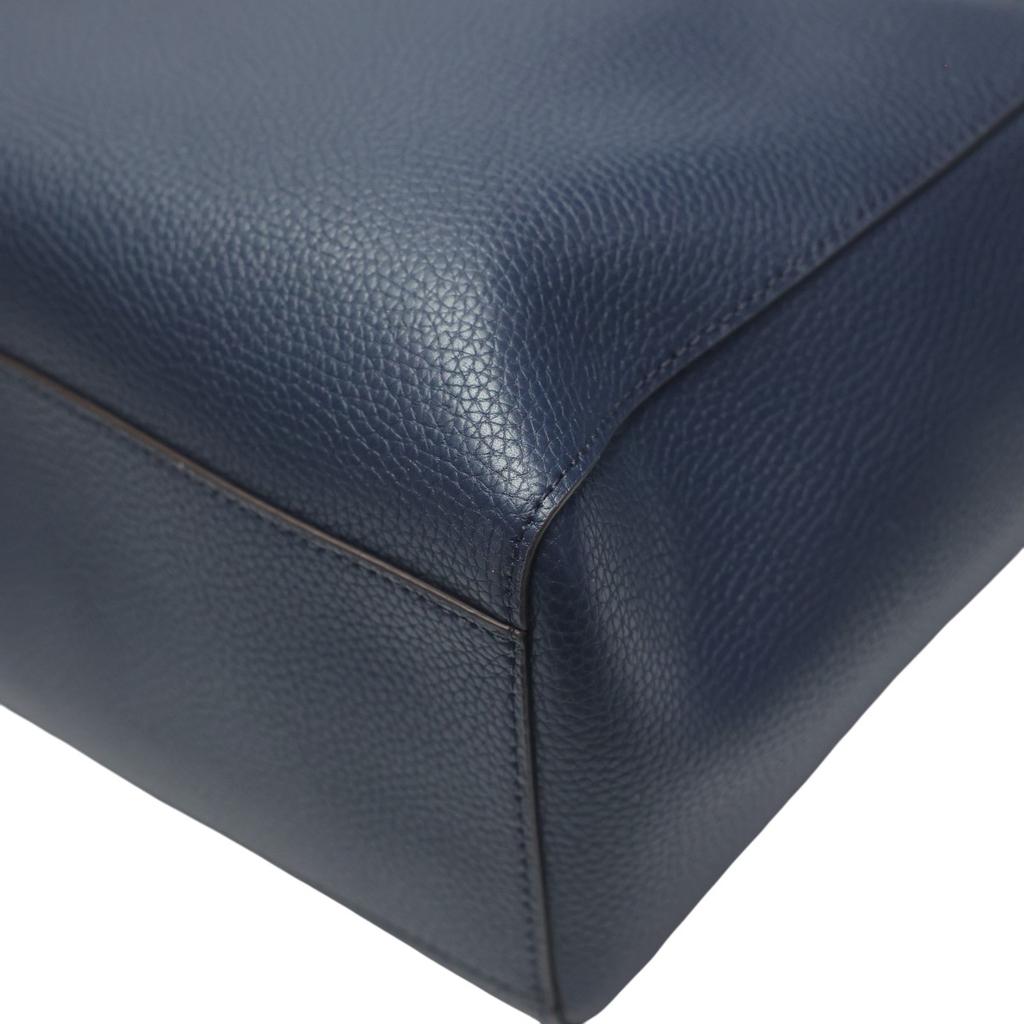 Michael Kors A4 compatible Shoulder Bag Tote Bag leather Navy Women 35H0GKFT9T Used