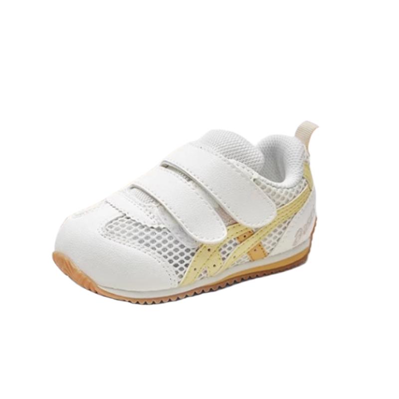 Asics Suku Synthetic Leather Fabric Cotla Baby Cool 2 Comfortable Low Top Casual Shoes Kids Sneaker Yellow White 1144A394-101