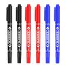 9pcs/set Twin Tip Permanent Art Marker Pen Double Headed Oily Waterproof Ink  Black Blue Red 0.5mm 1mm Drawing Logistics Glass