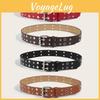 Pu Leather Womens Belt With Star Decor And Pin Closure For Office And Weekend Wear