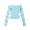 Elegant Lace One-Shoulder Long-Sleeve Women's T-shirt - 2026 Slim Fit, Classy & Off-the-Shoulder Style