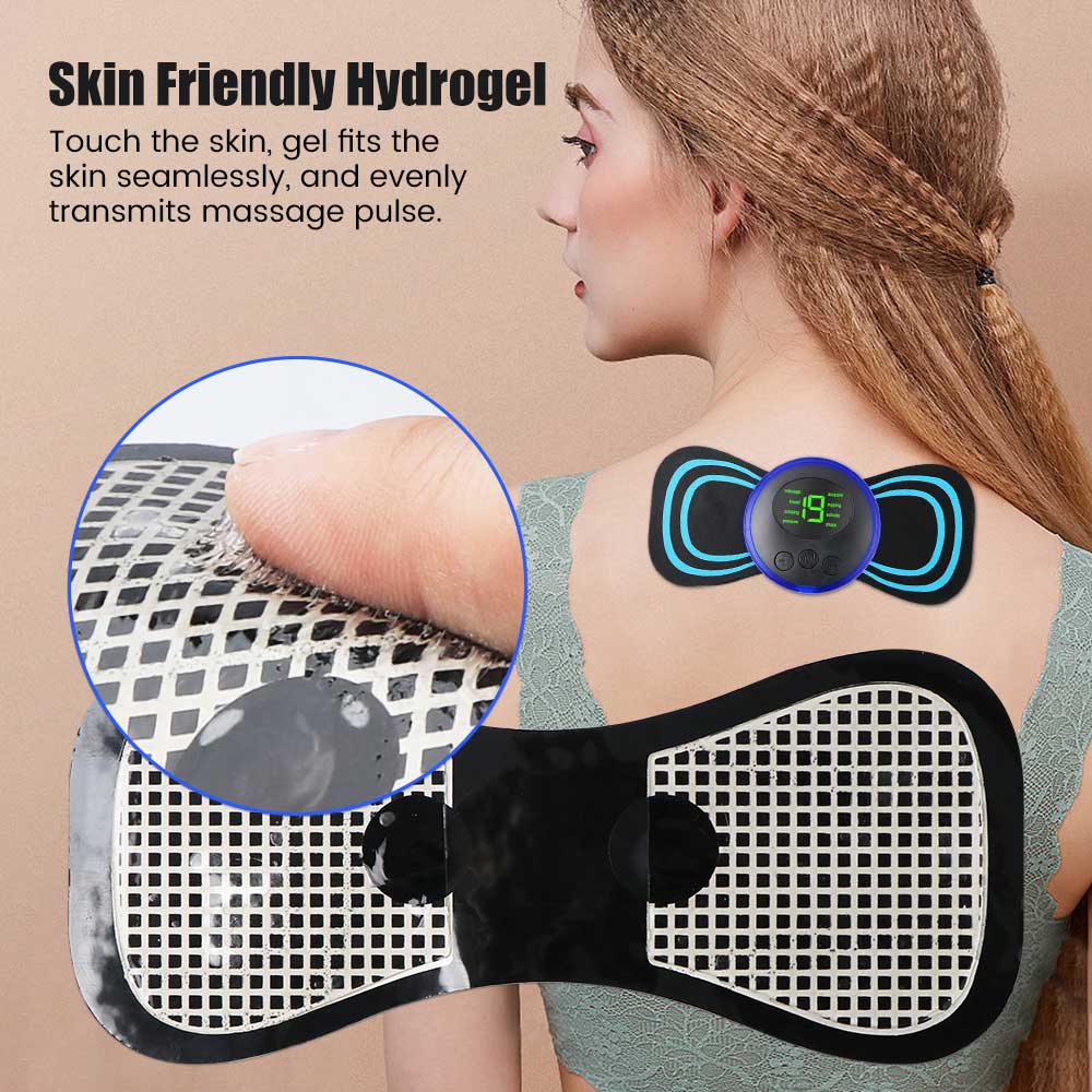 Portable EMS Neck Massager 8 Modes Mini Shoulder Cervical Massage Pain Relief Muscle Stimulator Relaxation