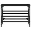 VidaXL Étagère à chaussures noir 60x30x45 cm bois d'ingénierie 833413