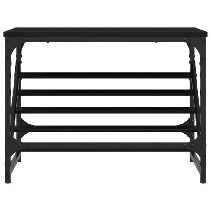 VidaXL Étagère à chaussures noir 60x30x45 cm bois d'ingénierie 833413