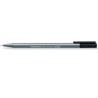 Staedtler TriPlus Fineliner (0.3mm) Single Color: Black, Pack of 10 (334-9)