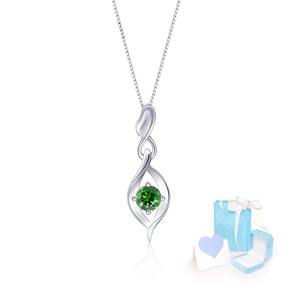 

Май Изумруд 925 стерлингов гипоаллергенный бесконечный платиновый позолоченный шкатулка для ювелирных изделий в комплекте [Naniwaai] ожерелье, женский камень, ожерелье, популярный,