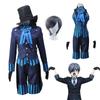 Butler Black Kuroshitsuji Ciel Phantomhive Blue Cosplay Costume Uniform Outfits