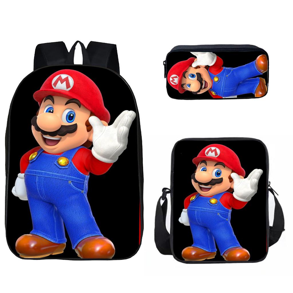 Mario Mario School Bag Children'S Backpack Cartoon Satchel