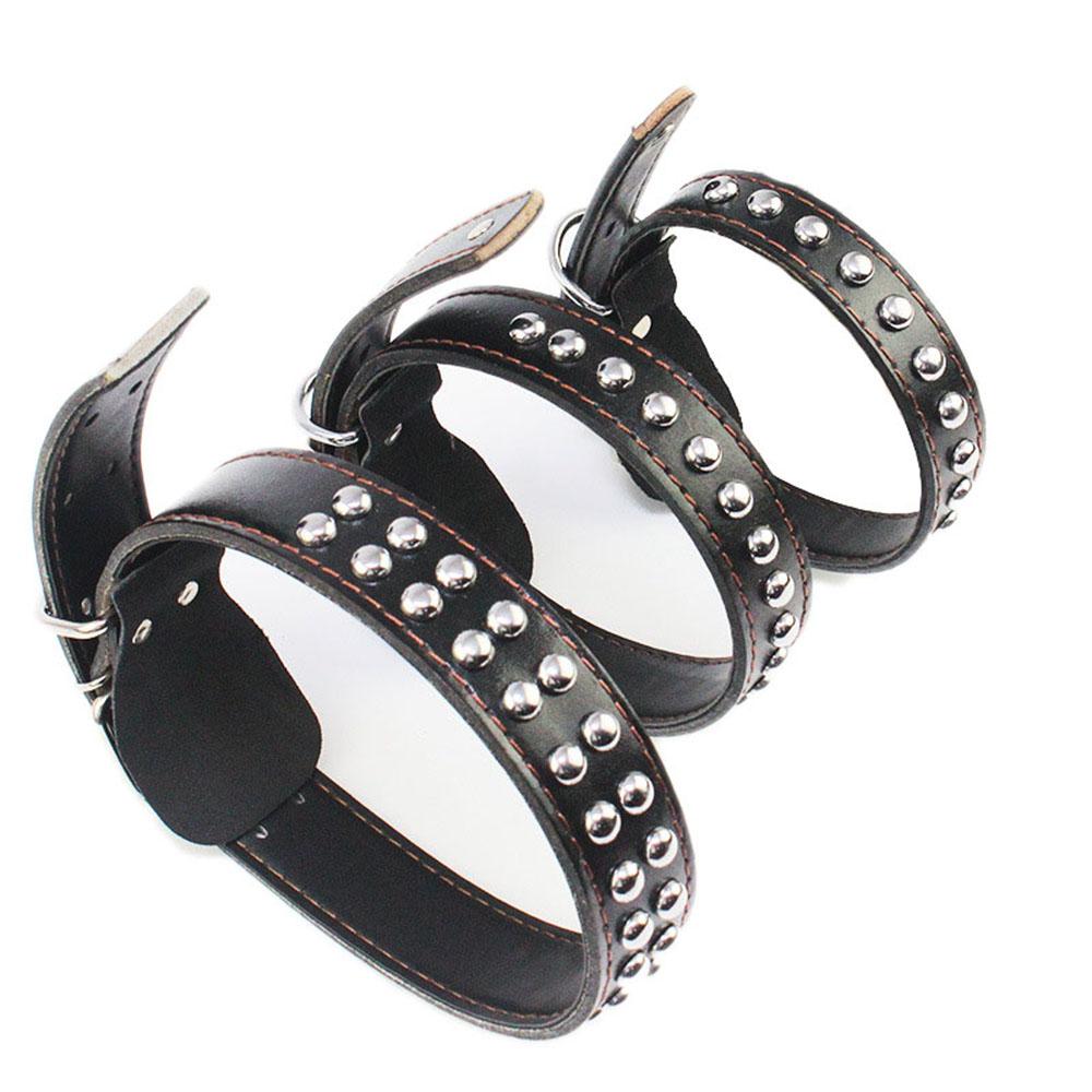 Unisex Studded Dog Collar Adjustable PU Leather Collars for Medium and Large Dogs Pet Necklace for Doberman Big Dogs Products