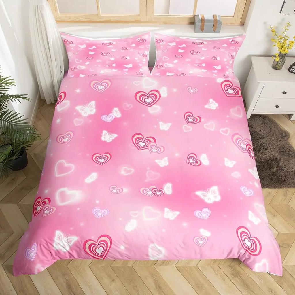 Valentýnský povlak na přikrývku dvě velikosti, Roztomilá kočka Psík Zvířátka Rustikální povlečení Růže Květiny Láska Srdce Romantický povlak na přikrývku