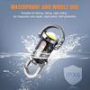 with Red&Blue Light Mini Keychain Flashlights Portable USB Rechargeable LED Torch Ultra Bright Work Light Searching Hiking