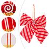 Candy Stripes Christmas Bows for Wreath Red And White Candy Cane Stripes Bow for Garland Wedding Party Staircase Fireplace Indoor Outdoor Decor