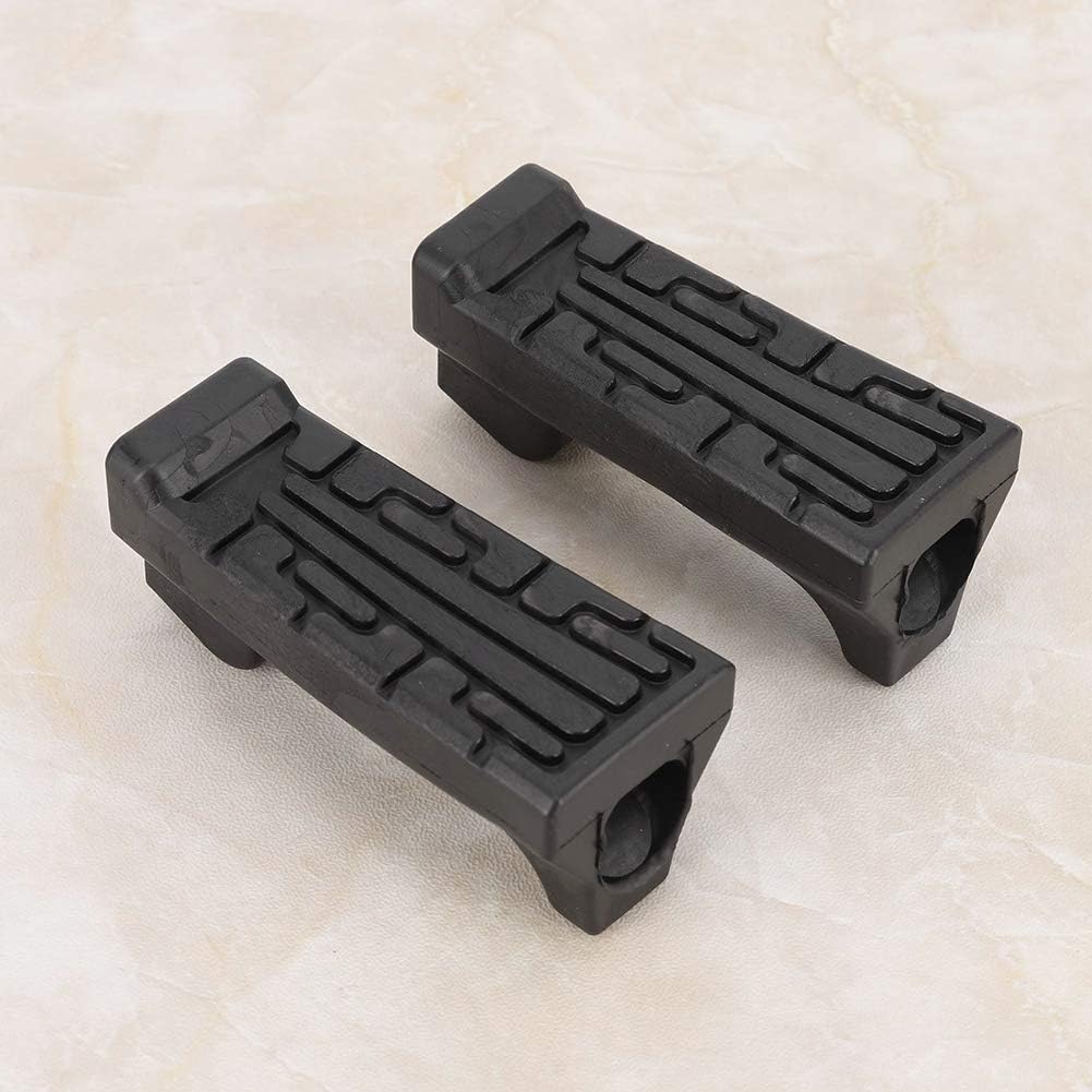 Motorcycle Front Pedal, 1 Pair Rubber Front Pedal Footrest Foot Pegs Fit for YBR 125