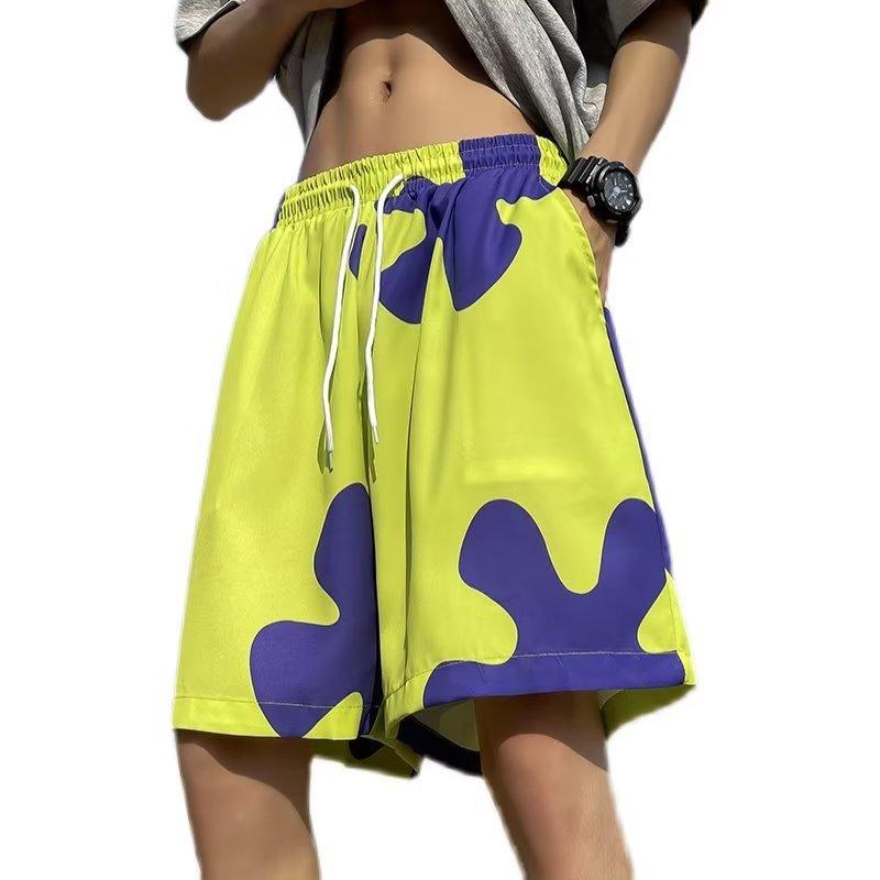 Sportshorts Herren Paar Strandhosen Lässige Lockere Weitbeinige Hosen Fünf-Punkt-Hosen Sommer Große Unterhosen