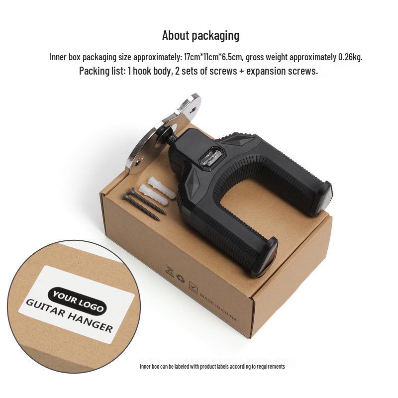 Samozamykací nástěnný držák na kytaru a ukulele