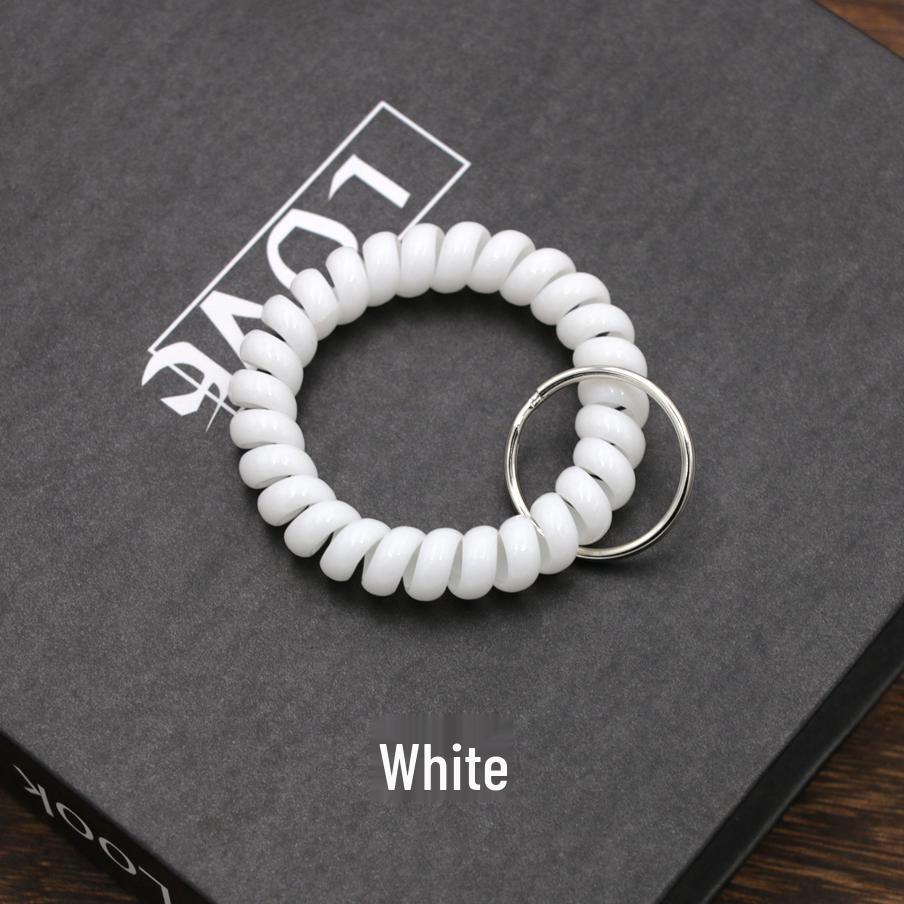 Minimalist Spring Coil Bracelet Keyring & Hair Tie