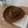 Neue Design Natürliche Papier Western Cowboy Hut 13CM Große Breite Krempe Frauen Männer Sommer Strand Strohhüte Panama Cowgirl jazz Sun Caps