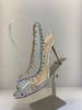Fashion Fashion Women's High Heels Sandals PVC Transparent Sandals Sexy Pointed Toes Party Nightclub Sandals for Women Rhinestones Pumps