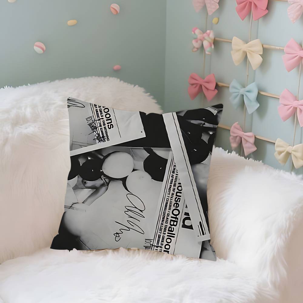 The Weeknd House Of Balloons Case Plush Fabric Soft Pillowcase Double Sided Print Cushion Cover Household Gifts